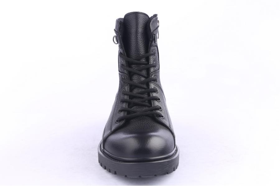 D.moro Shoes Men Leather Ankle Boots For Winter: M045 Black (Wholesale)