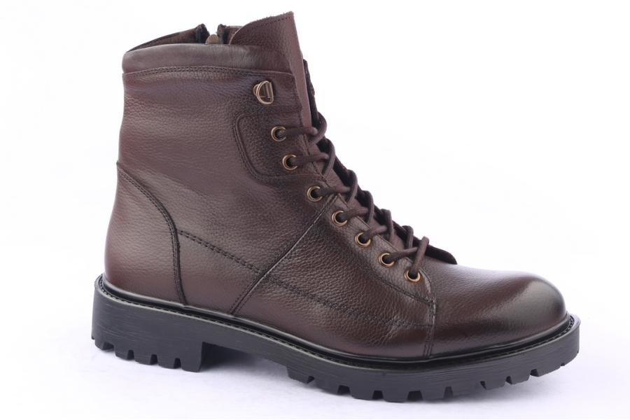 D.moro Shoes Men Leather Ankle Boots For Winter: M045 Brown (Wholesale)