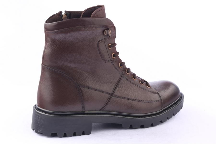 D.moro Shoes Men Leather Ankle Boots For Winter: M045 Brown (Wholesale)