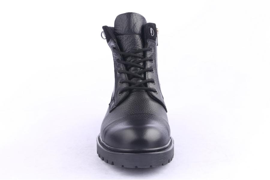 D.moro Shoes Men Leather Ankle Boots For Winter: M046 Black (Wholesale)