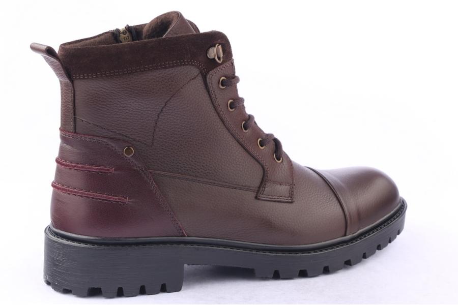 D.moro Shoes Men Leather Ankle Boots For Winter: M046 Brown (Wholesale)