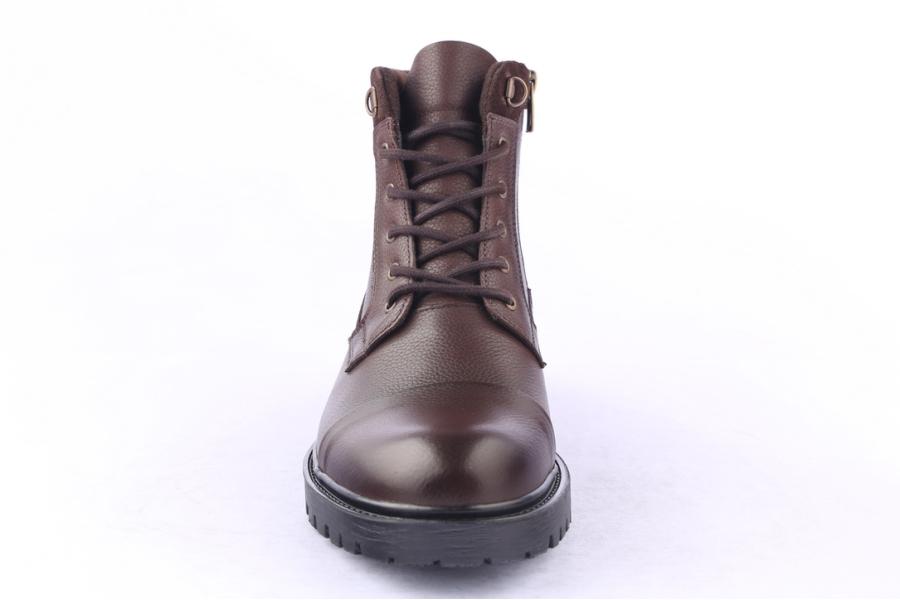 D.moro Shoes Men Leather Ankle Boots For Winter: M046 Brown (Wholesale)