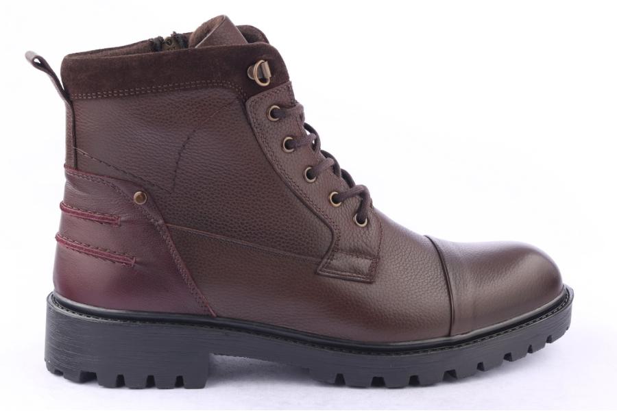 d.moro shoes Men Leather Ankle Boots for Winter: M046 Brown (Wholesale)