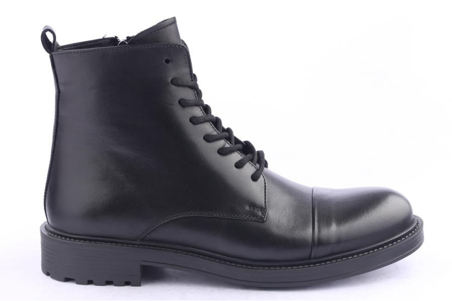 d.moro shoes Men Leather Ankle Boots for Winter: M047 Black (Wholesale)
