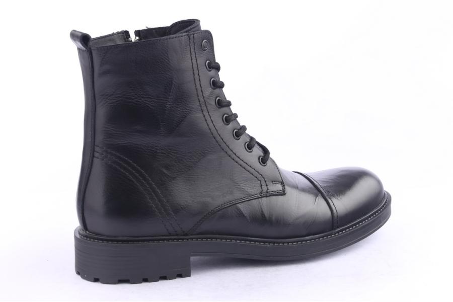 D.moro Shoes Men Leather Ankle Boots For Winter: M049 Black (Wholesale)
