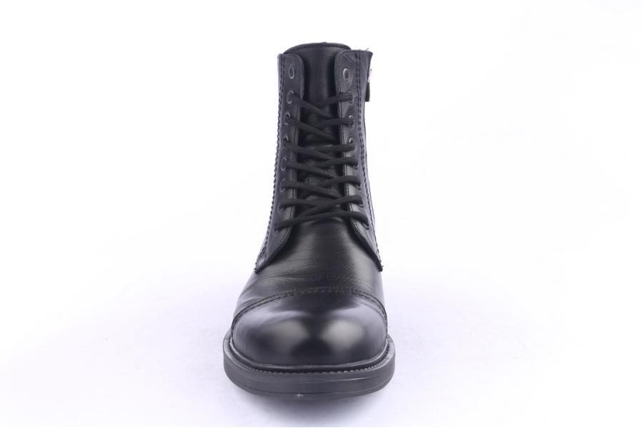 D.moro Shoes Men Leather Ankle Boots For Winter: M049 Black (Wholesale)