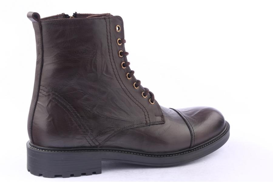 D.moro Shoes Men Leather Ankle Boots For Winter: M049 Brown (Wholesale)
