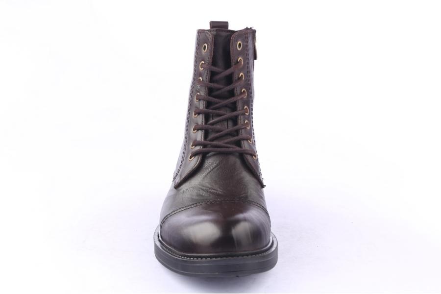 D.moro Shoes Men Leather Ankle Boots For Winter: M049 Brown (Wholesale)