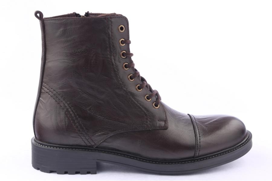d.moro shoes Men Leather Ankle Boots for Winter: M049 Brown (Wholesale)