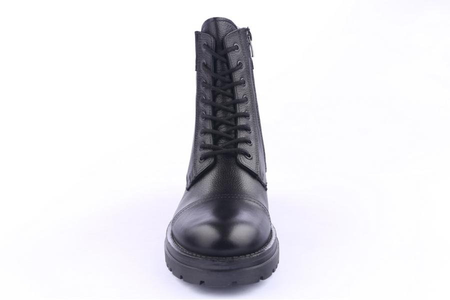 D.moro Shoes Men Leather Ankle Boots For Winter: M05 Black (Wholesale)