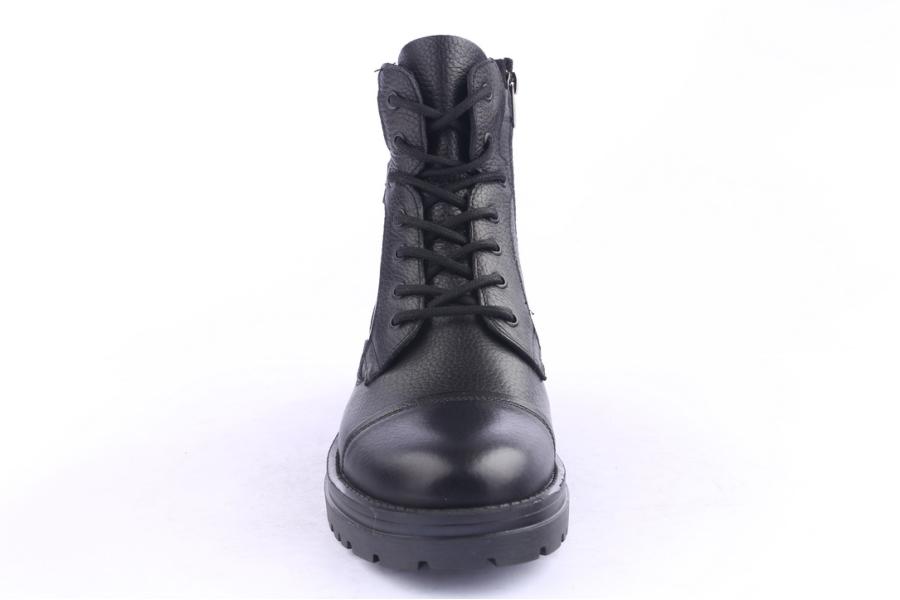 D.moro Shoes Men Leather Ankle Boots For Winter: M050 Black (Wholesale)