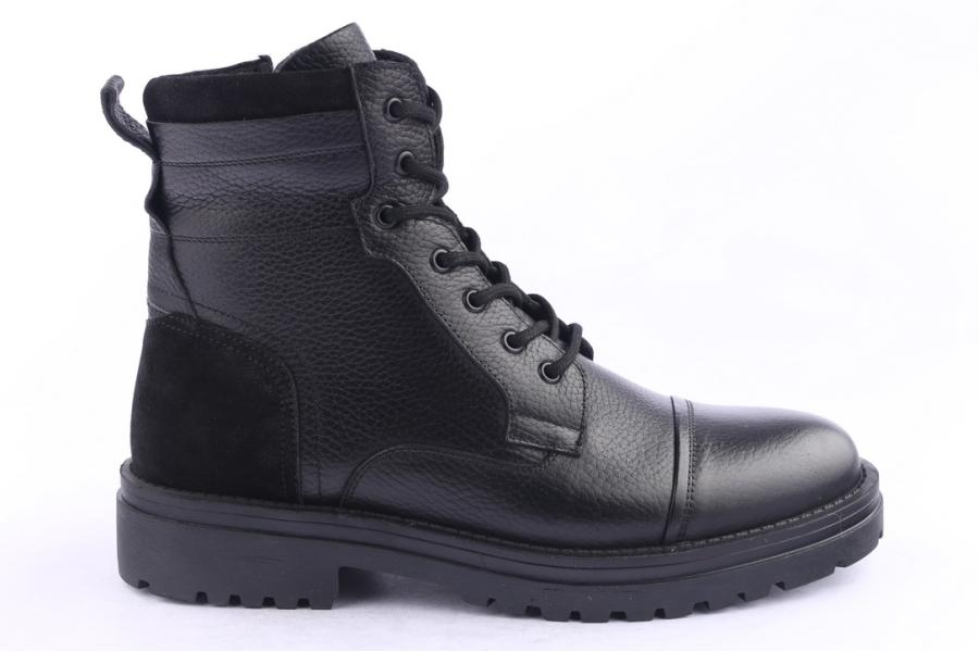 d.moro shoes Men Leather Ankle Boots for Winter: M050 Black (Wholesale)