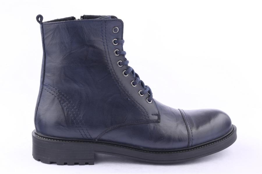 d.moro shoes Men Leather Ankle Boots for Winter: M051 Navy Blue (Wholesale)