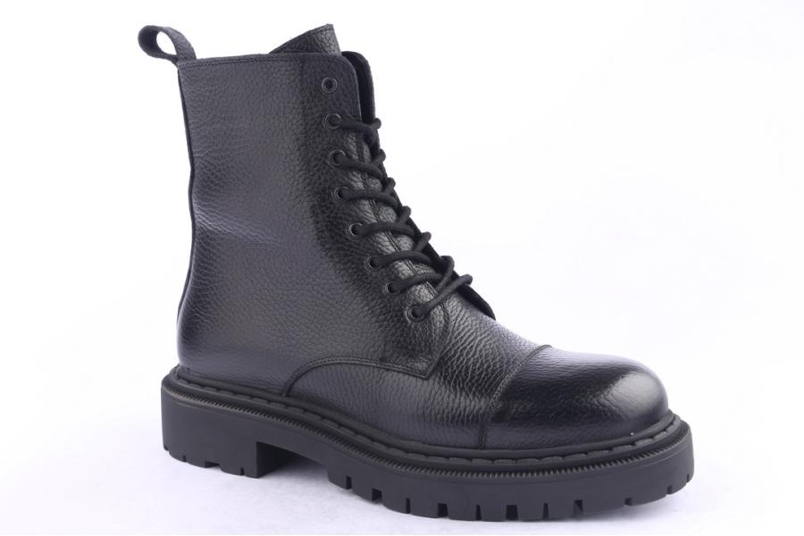 D.moro Shoes Men Leather Ankle Boots For Winter: M052 Black (Wholesale)