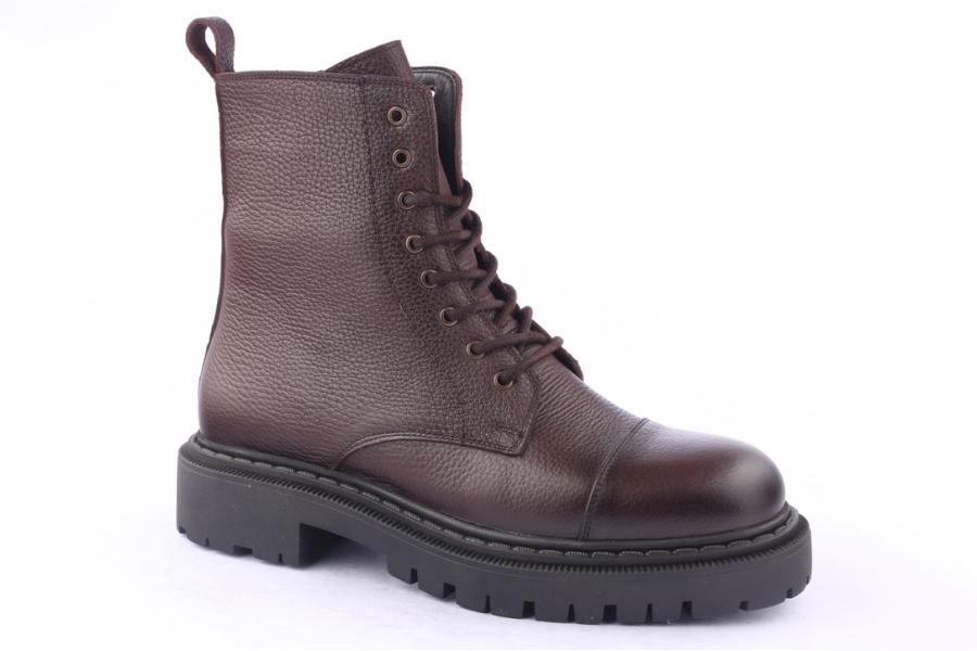 D.moro Shoes Men Leather Ankle Boots For Winter: M052 Brown (Wholesale)