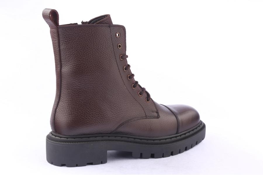 D.moro Shoes Men Leather Ankle Boots For Winter: M052 Brown (Wholesale)