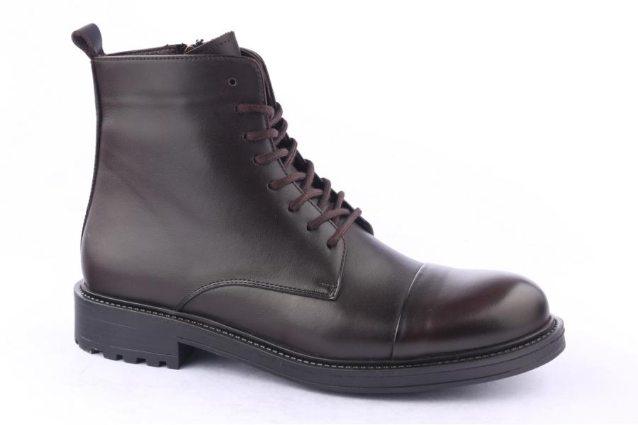 D.moro Shoes Men Leather Ankle Boots For Winter: M054 Brown (Wholesale)