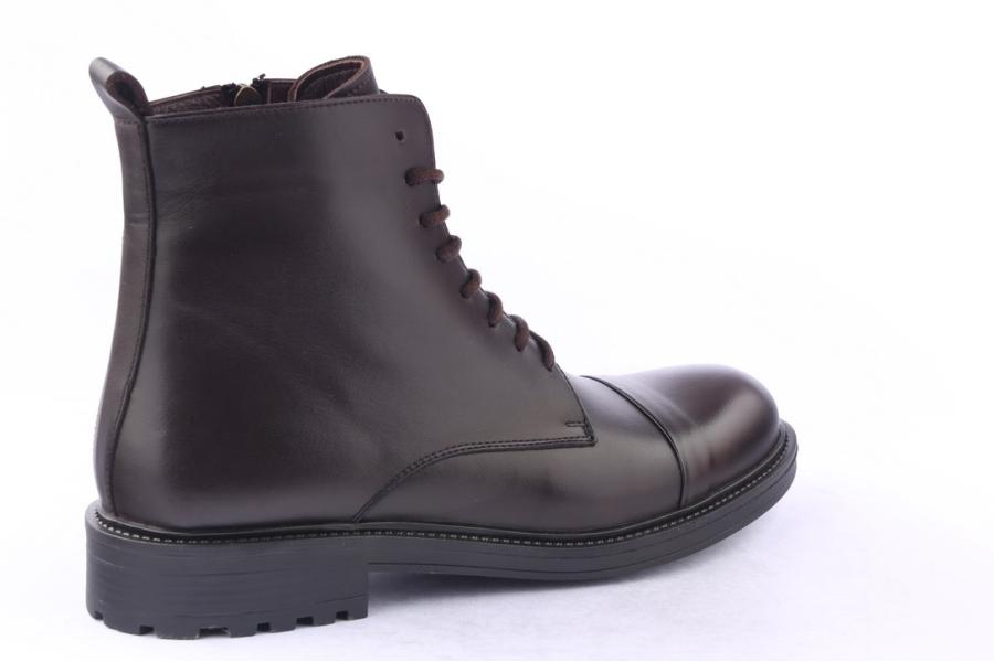 D.moro Shoes Men Leather Ankle Boots For Winter: M054 Brown (Wholesale)