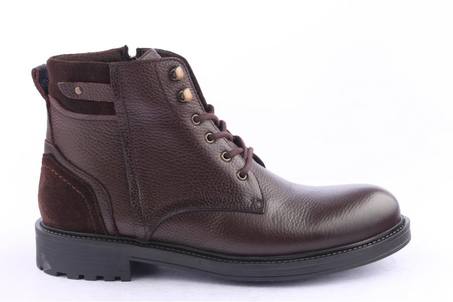 d.moro shoes Men Leather Ankle Boots for Winter: M055 Brown (Wholesale)