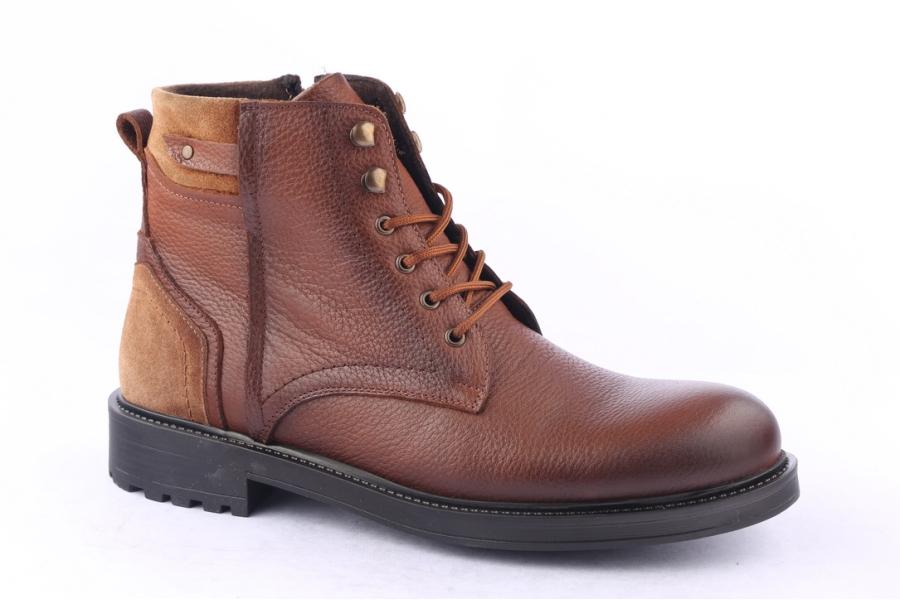 D.moro Shoes Men Leather Ankle Boots For Winter: M055 Tan (Wholesale)