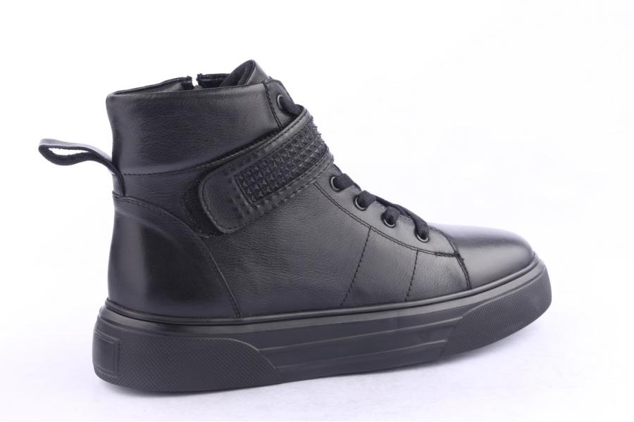 D.moro Shoes Men Leather Ankle Boots For Winter: M056 Black (Wholesale)