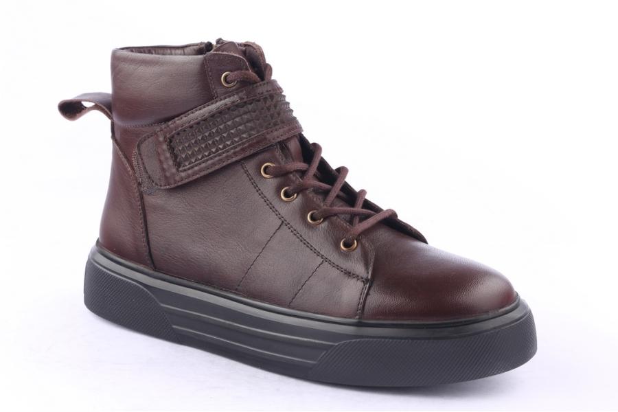 D.moro Shoes Men Leather Ankle Boots For Winter: M056 Brown (Wholesale)