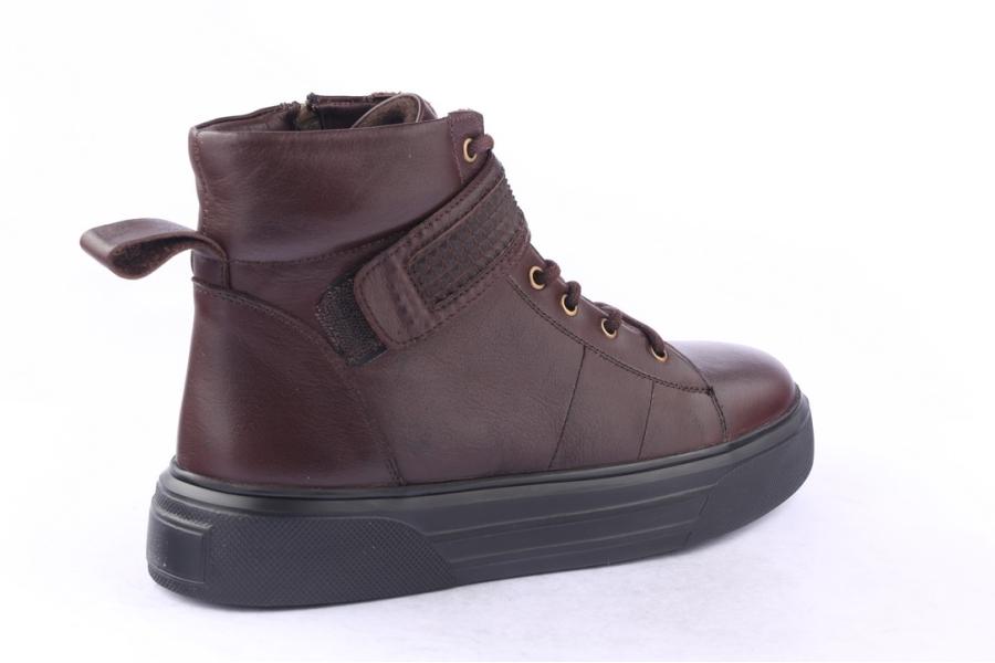 D.moro Shoes Men Leather Ankle Boots For Winter: M056 Brown (Wholesale)