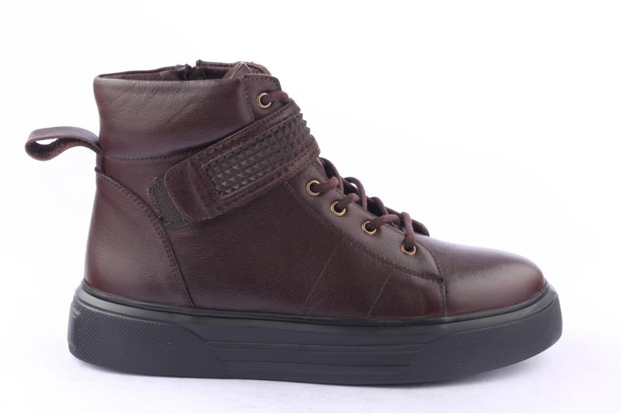 d.moro shoes Men Leather Ankle Boots for Winter: M056 Brown (Wholesale)
