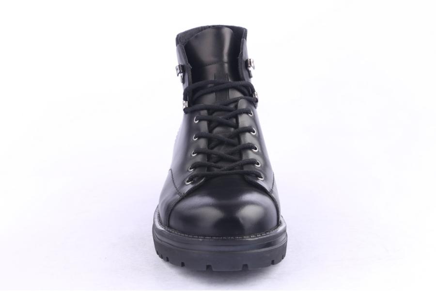 D.moro Shoes Men Leather Ankle Boots For Winter: M057 Black (Wholesale)