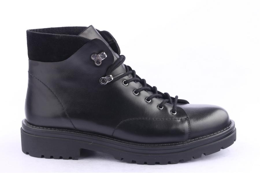 d.moro shoes Men Leather Ankle Boots for Winter: M057 Black (Wholesale)