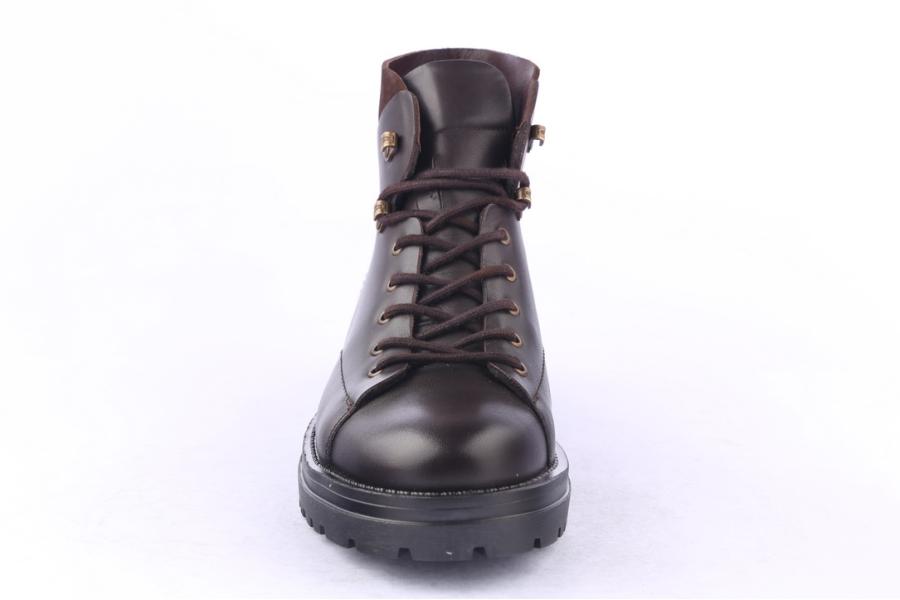 D.moro Shoes Men Leather Ankle Boots For Winter: M057 Brown (Wholesale)