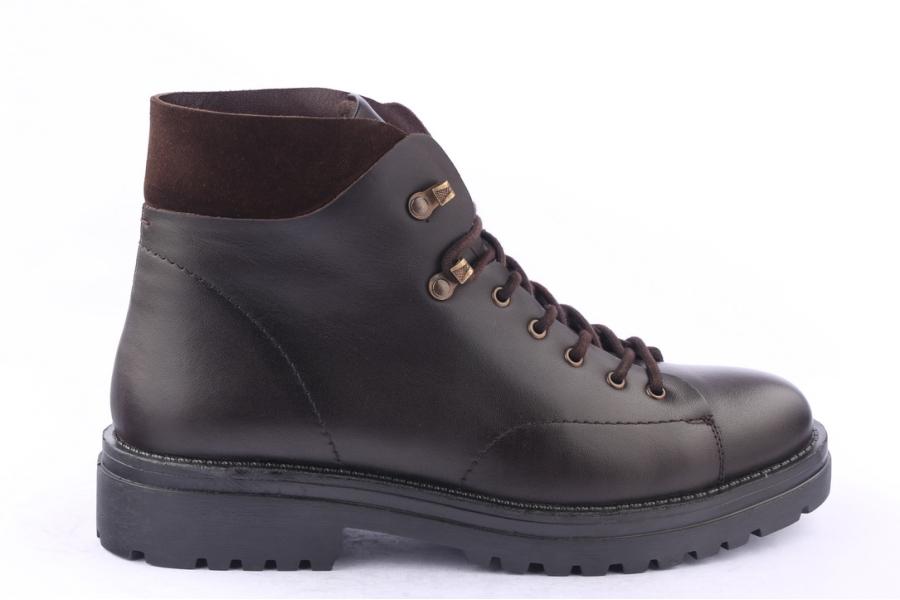 d.moro shoes Men Leather Ankle Boots for Winter: M057 Brown (Wholesale)