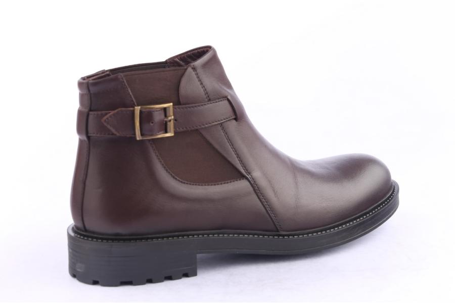 D.moro Shoes Men Leather Ankle Boots For Winter: M058 Brown (Wholesale)