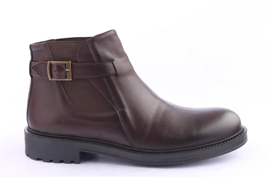 d.moro shoes Men Leather Ankle Boots for Winter: M058 Brown (Wholesale)