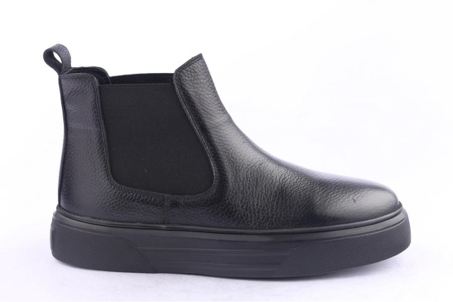 d.moro shoes Men Leather Ankle Boots for Winter: M059 Black (Wholesale)