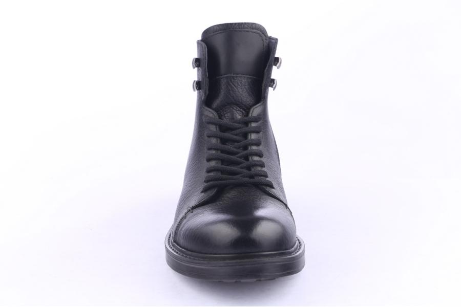 D.moro Shoes Men Leather Ankle Boots For Winter: M06 Black (Wholesale)