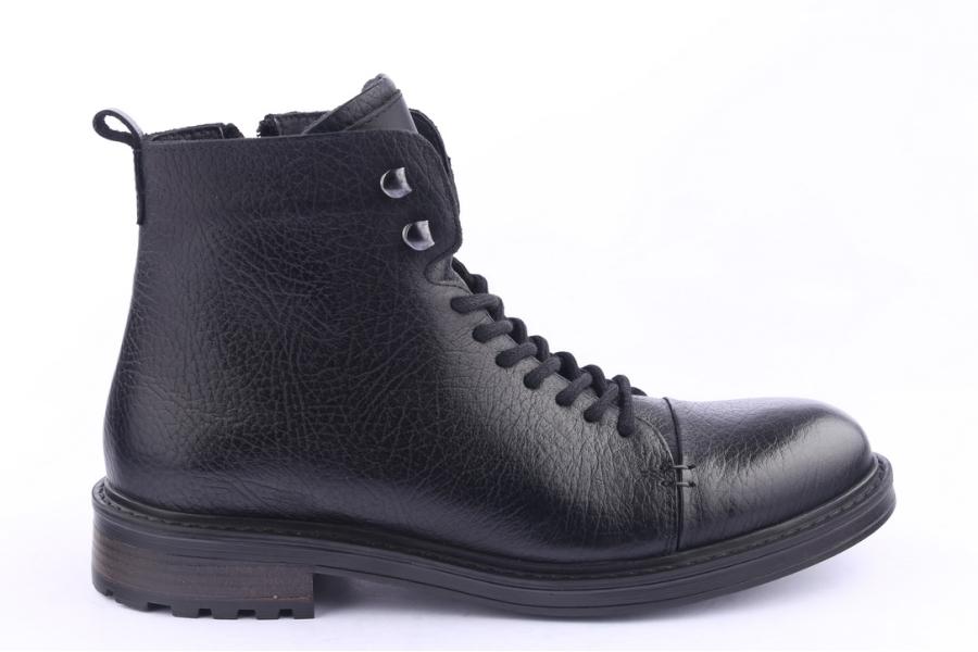 d.moro shoes Men Leather Ankle Boots for Winter: M06 Black (Wholesale)