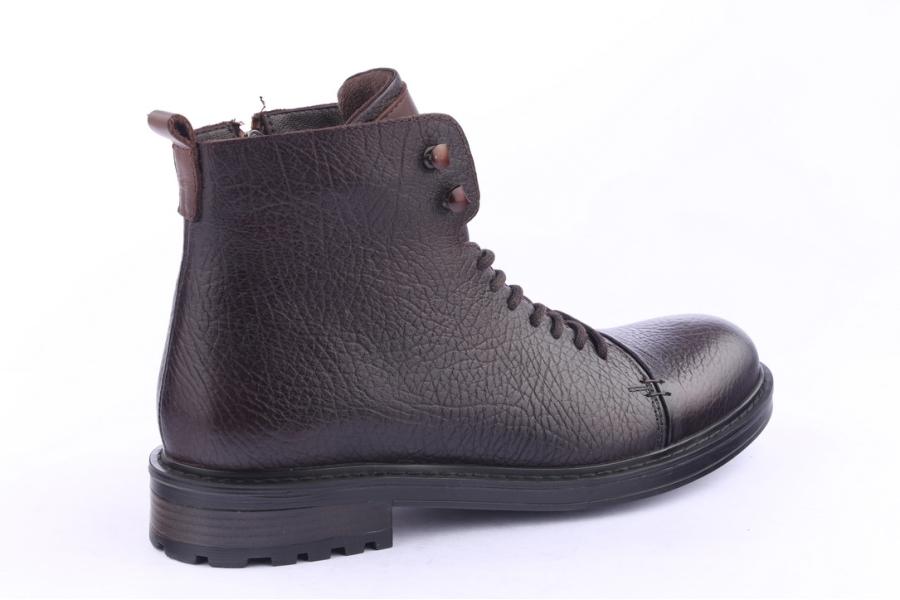D.moro Shoes Men Leather Ankle Boots For Winter: M06 Brown (Wholesale)