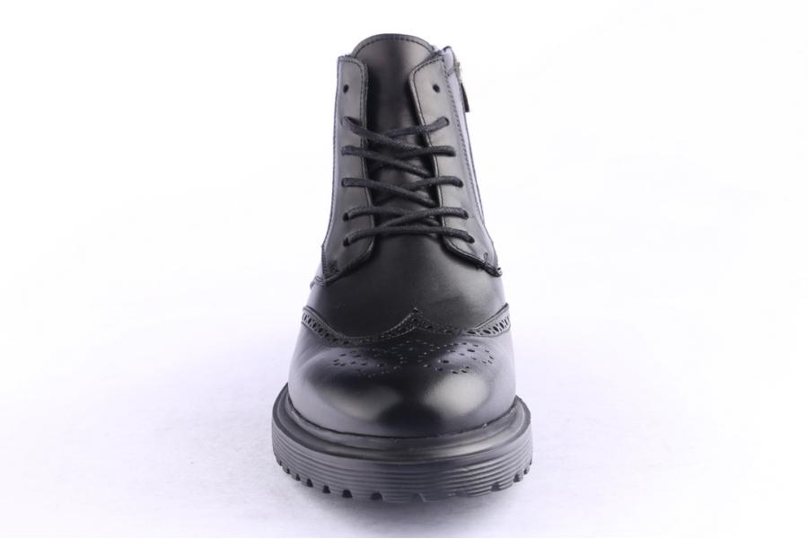 D.moro Shoes Men Leather Ankle Boots For Winter: M064 Black (Wholesale)