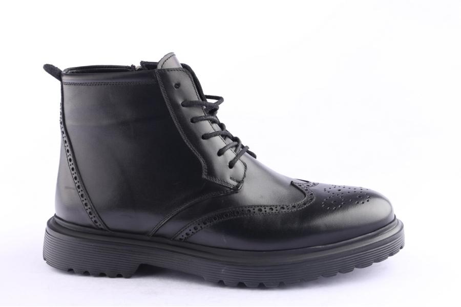 d.moro shoes Men Leather Ankle Boots for Winter: M064 Black (Wholesale)