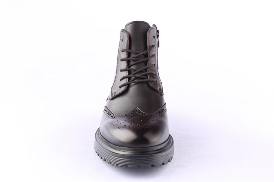 D.moro Shoes Men Leather Ankle Boots For Winter: M064 Brown (Wholesale)