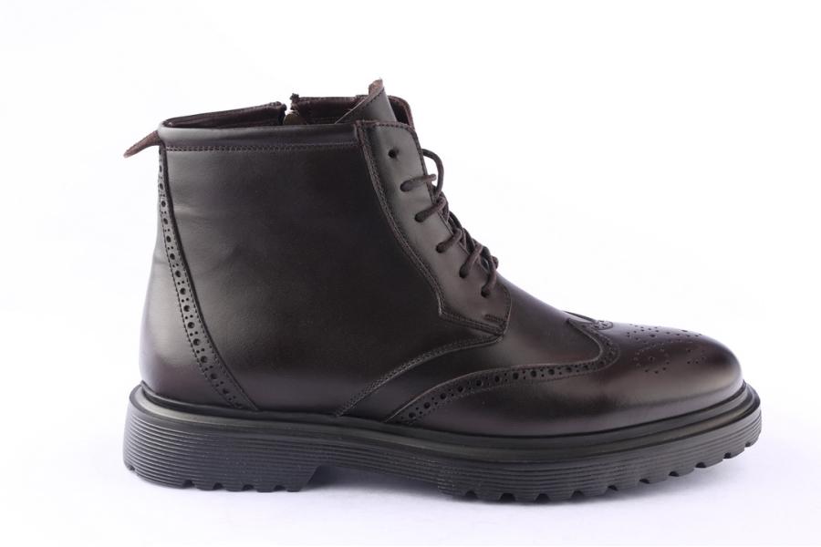 d.moro shoes Men Leather Ankle Boots for Winter: M064 Brown (Wholesale)