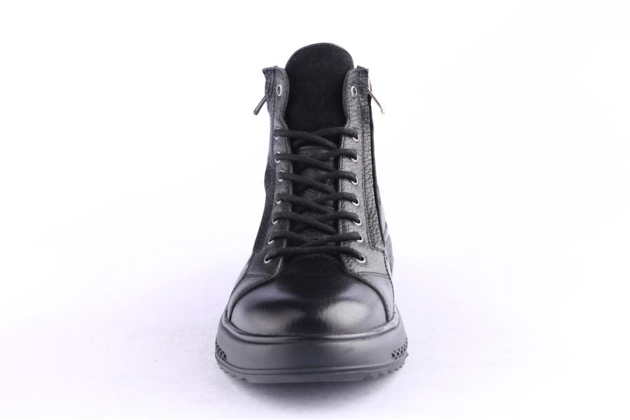 D.moro Shoes Men Leather Ankle Boots For Winter: M066 Black (Wholesale)