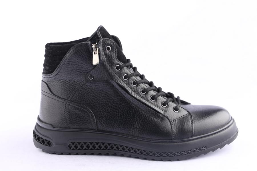 d.moro shoes Men Leather Ankle Boots for Winter: M066 Black (Wholesale)