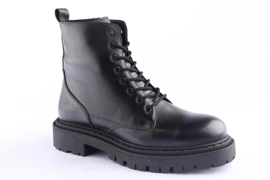 D.moro Shoes Men Leather Ankle Boots For Winter: M067 Black (Wholesale)