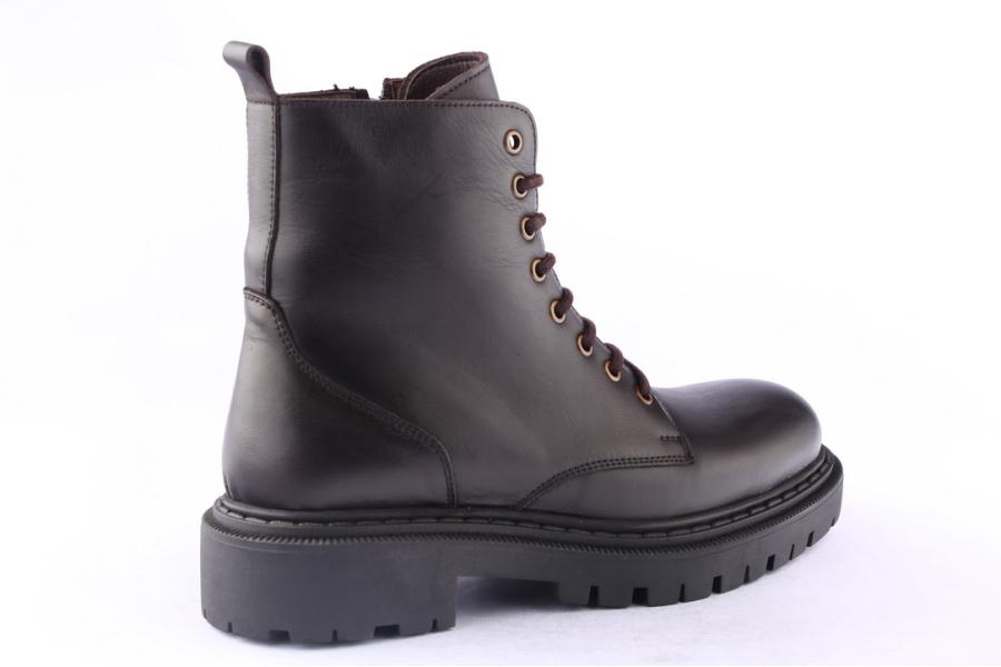 D.moro Shoes Men Leather Ankle Boots For Winter: M067 Brown (Wholesale)