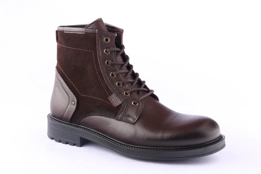 D.moro Shoes Men Leather Ankle Boots For Winter: M069 Brown (Wholesale)
