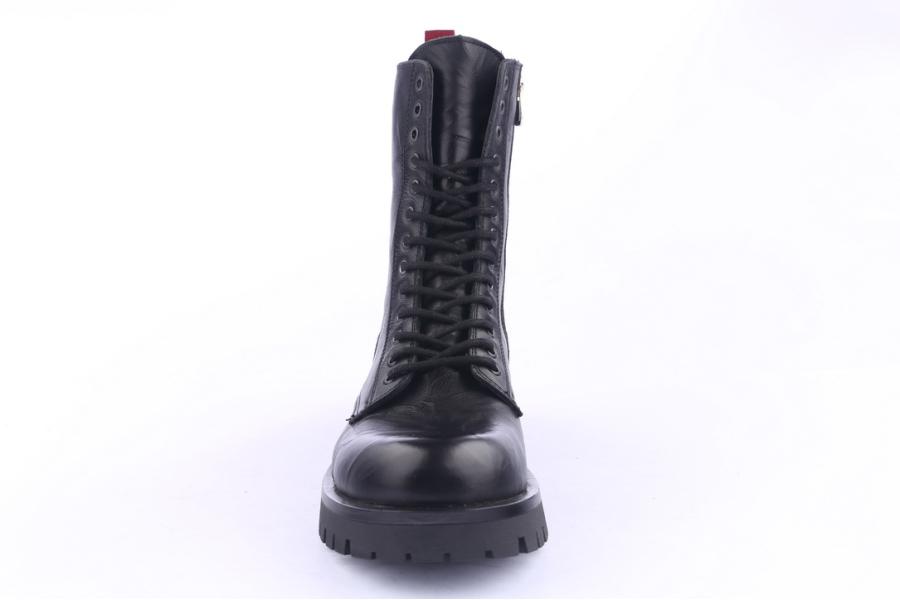 D.moro Shoes Men Leather Ankle Boots For Winter: M07 Black (Wholesale)