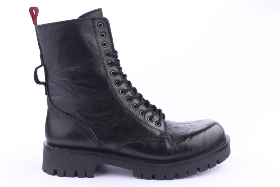 d.moro shoes Men Leather Ankle Boots for Winter: M07 Black (Wholesale)