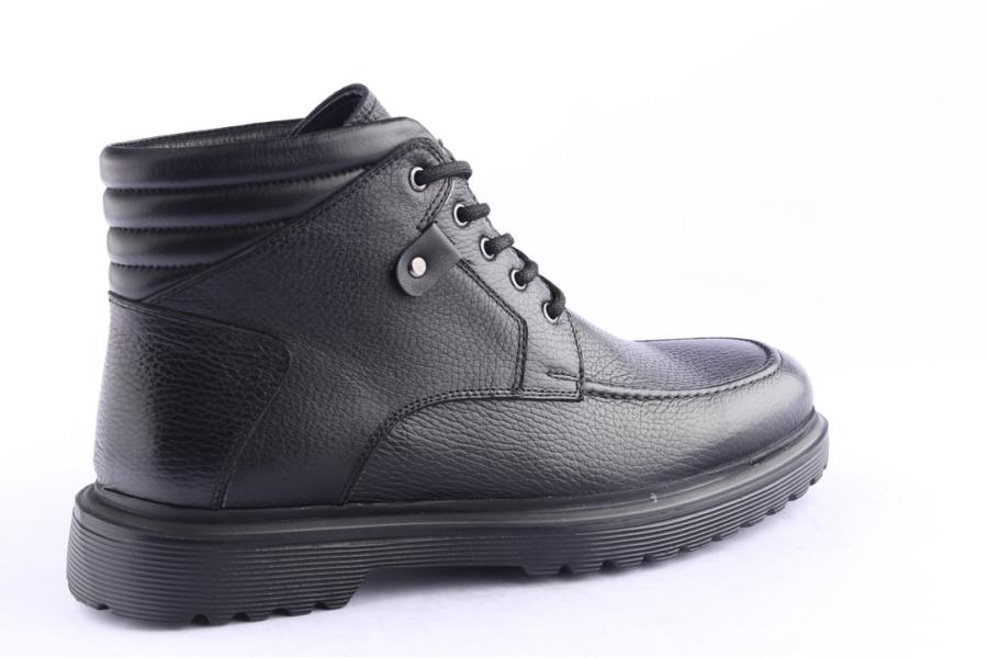 D.moro Shoes Men Leather Ankle Boots For Winter: M071 Black (Wholesale)